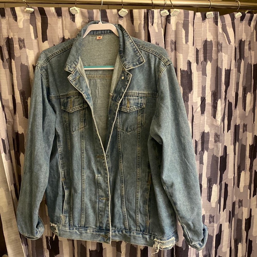 Michigan Wolverines Customized Oversized Jean Jacket - Picture 3 of 3